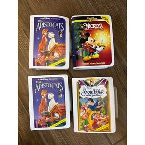 Vintage McDonalds Disney‎ VHS Figurine Toys Set of Four Snow White Mickey Mouse